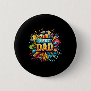 Beste Papa Gereedschap Vakman Papa Papa Vader Vade Ronde Button 5,7 Cm