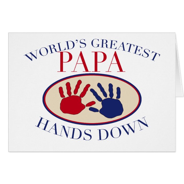 Beste Papa Hands Down (Voorkant Horizontaal)