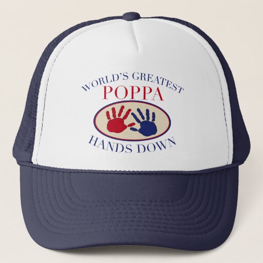 Beste Papa Hands Down Trucker Pet (Voorkant)