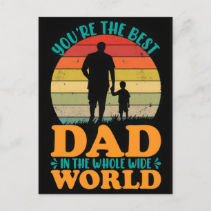 Beste papa hele wijde wereld t-shirt ontwerp feestdagenkaart