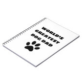 Beste Papa Hond Ooit Aangepaste Tekst Gepersonalis Notitieboek (Linkerzijde)