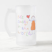 Beste papa in de wereld matglas bierpul (Links)