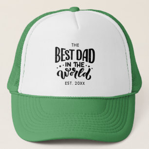 Beste papa in de wereld Vaderdag Custom Script Trucker Pet