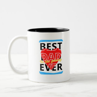 Beste papa in het heelal ooit tweekleurige koffiemok