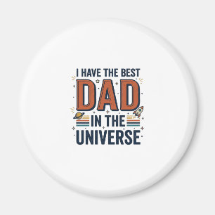 Beste papa in het heelal ruimte vector ontwerp_1 magneet