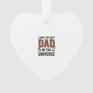 Beste papa in het heelal ruimte vector ontwerp_1 ornament