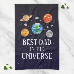 Beste papa in het universum citaat Vaderdag Theedoek