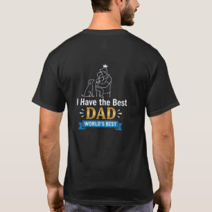 Beste Papa Koning T-Shirt Vader Zoon Hond Famili