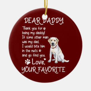 Beste papa Labrador Dog Dad Vaderdag Keramisch Ornament