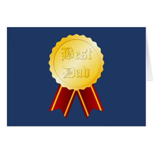 Beste papa medaille lint Vaderdag (Voorkant Horizontaal)