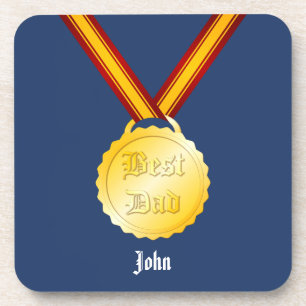 Beste Papa Medaille Vaderdag Bier Onderzetter