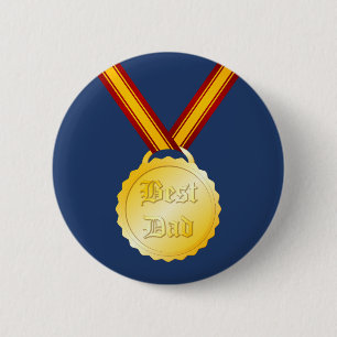 Beste Papa Medaille Vaderdag Ronde Button 5,7 Cm