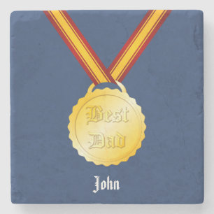 Beste Papa Medaille Vaderdag Stenen Onderzetter