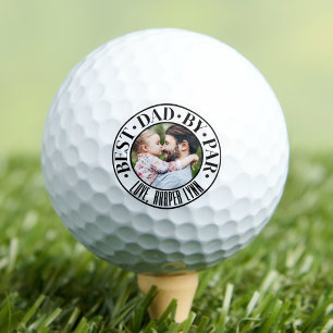 Beste papa met par foto golfballen