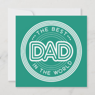 Beste Papa Moderne Groene Vaderdag Kaart