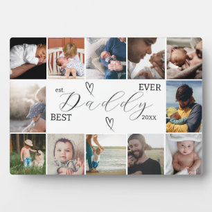 Beste papa ooit 12-foto collage Vaderdag Fotoplaat