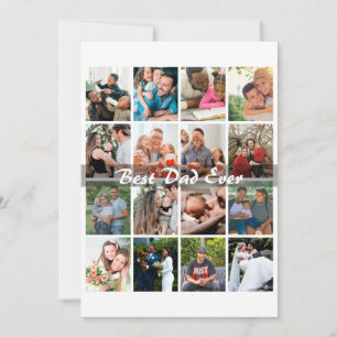 Beste Papa Ooit 16 Foto Collage Gepersonaliseerde Kaart