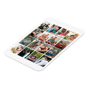 Beste Papa Ooit 16 Foto Collage Gepersonaliseerde  Magneet