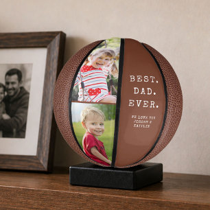 BESTE PAPA Ooit 2 Foto's Gepersonaliseerd Aangepas Basketbal