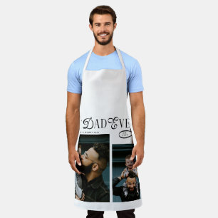 Beste papa ooit 2 foto's moderne vadersdaggeschenk schort