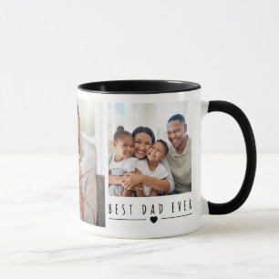 Beste papa ooit 3 familiefotocollage  mok