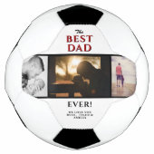 Beste papa ooit 3 foto collage Vaderdag Voetbal (Voorkant)