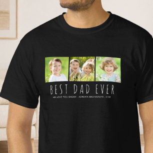 BESTE PAPA OOIT 3 Foto's Moderne Typografie T-shirt