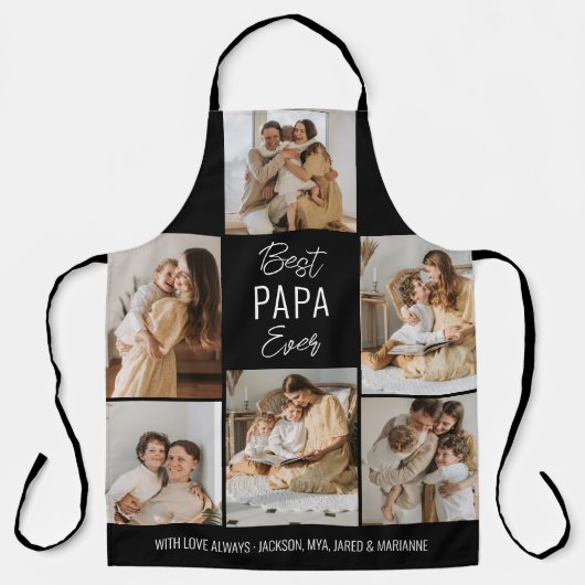 Beste PAPA ooit 6 foto Schort (Voorkant)