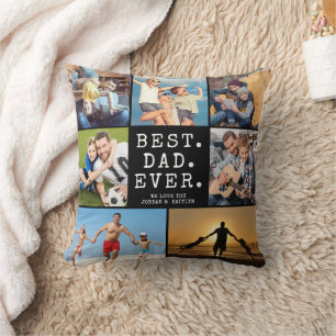 BESTE PAPA Ooit 7 Foto Collage Uw Kleur Kussen