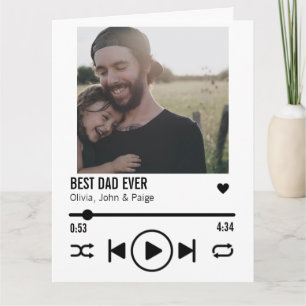 Beste papa ooit aangepaste foto afspeellijst begro kaart