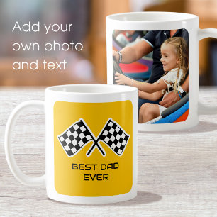 Beste Papa Ooit Aangepaste Foto Auto Vlaggen Geel Koffiemok