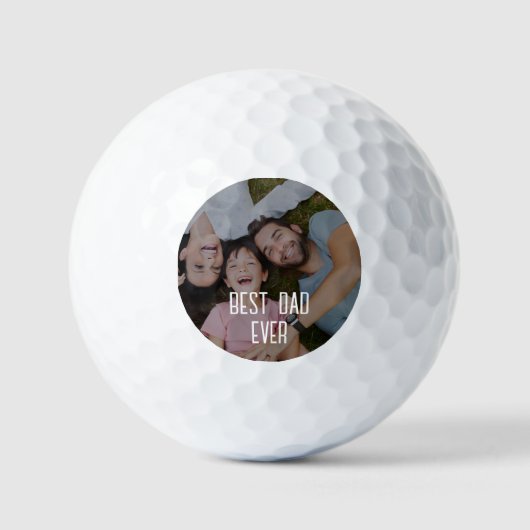 Beste papa ooit aangepaste foto golfballen (Voorkant)