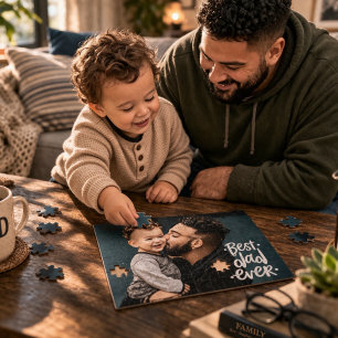 Beste papa ooit aangepaste foto vaderdag cadeau legpuzzel