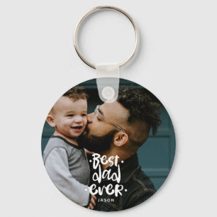 Beste Papa Ooit Aangepaste Foto Vaderdag Cadeau Na Sleutelhanger