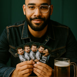 Beste papa ooit Aangepaste foto Vaderdag cadeau Pokerkaarten