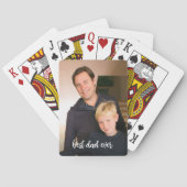 Beste papa ooit aangepaste foto wit script pokerkaarten (Achterkant)
