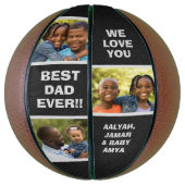 Beste papa ooit aangepaste fotocollage vader basketbal (Verticaal)
