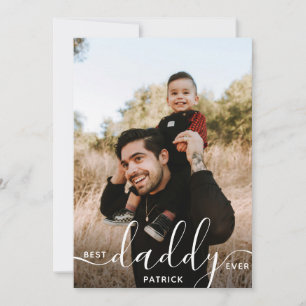 Beste papa ooit Aangepaste naam foto cadeau voor p Kaart