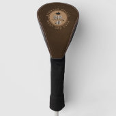 BESTE PAPA OOIT aangepaste naam leeftijd bruin Golfheadcover (Voorkant)