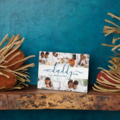 Beste papa ooit aangepaste tekst foto collage Gift Fotoplaat (Zijkant)