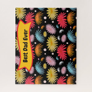Beste papa ooit aangepaste typografie cadeau voor legpuzzel