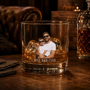 Beste papa ooit Aangepaste Vaderdag cadeau voor pa Whisky Glas