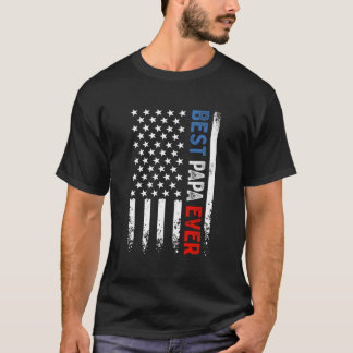 Beste Papa Ooit Amerikaanse Vlag Vaderdag T-shirt