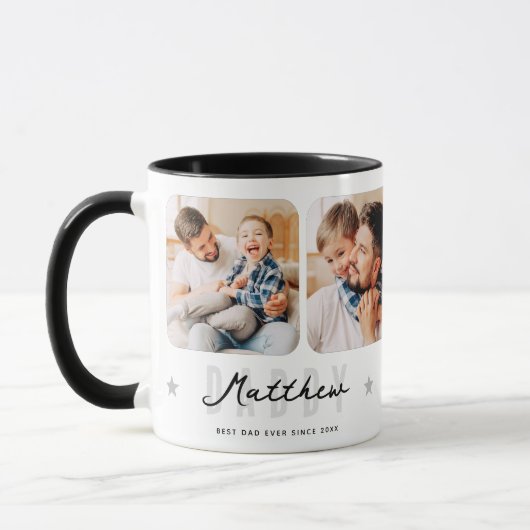 Beste papa ooit atletisch modern preppy Vaderdag Mok (Links)