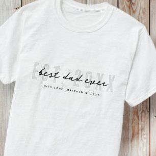Beste papa ooit atletisch modern preppy Vaderdag T-shirt