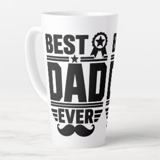 Beste Papa Ooit Award Lint Snorhaar Cadeau  Latte Mok