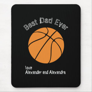 Beste papa ooit Basketbal  Afgeplatte tekst  Muismat