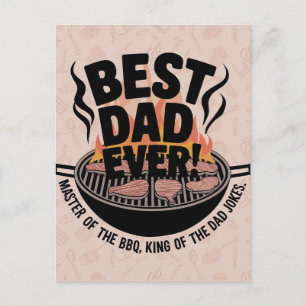 Beste papa ooit BBQ-ontwerp - King of the Grill Briefkaart