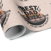 Beste papa ooit BBQ-ontwerp - King of the Grill Cadeaupapier (Rol Hoek)