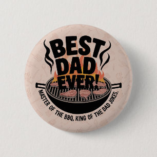 Beste papa ooit BBQ-ontwerp - King of the Grill Ronde Button 5,7 Cm